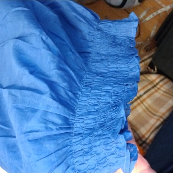 Trinity women's 100% organic cotton blue top Sz small new - Picture 10 of 17